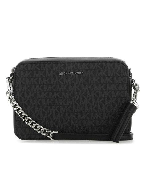 michael kors ginny logo black|Michael Kors ginny medium logo.